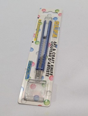 New Sealed Olfa At & Craft Knife w Disposal Case, 13 Cutting Edges Made in Japan