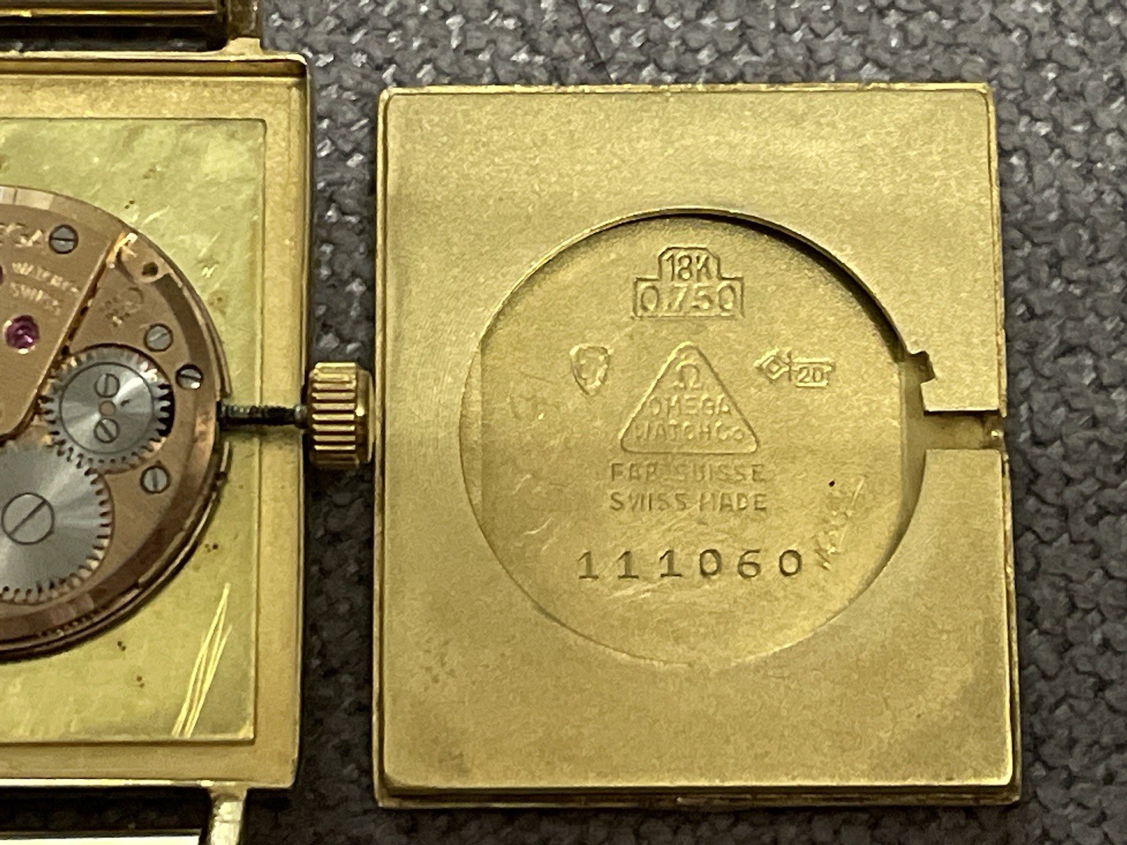 Omega 18k Solid Gold Clou De Paris Ref 111060 1962 Cal 620 Vintage image 5