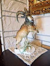 Ca. 33cm Steinbock mit Eidechse Karl Ens - Volksstedt Thüringen, Keramik Figur