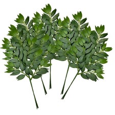 48Pcs Italian Ruscus Greenery Stems Artificial Silk Greenery Leaves for DIY W...