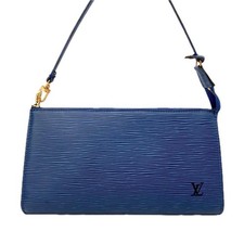 Louis Vuitton Epi Pochette Accessoires Toledo Blue M52945 Pouch Clutch w/Strap