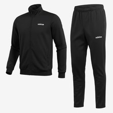 Adidas Men Linear Track Training Suit Set Black Soccer GYM Jacket Pant JN1808