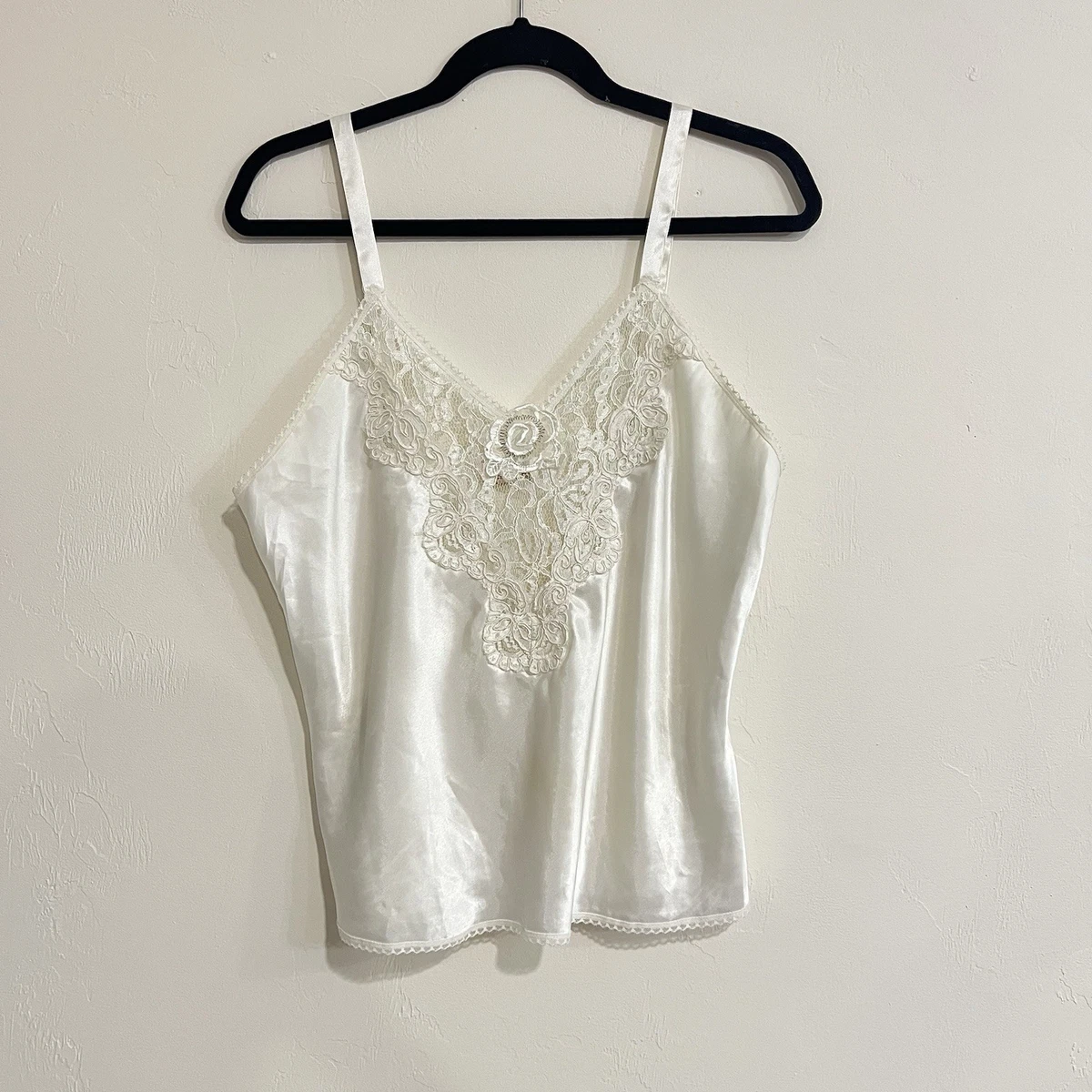 ♡CARLA♡カーラ♡Satin lace camisole white♡ 即納】 Satin lace