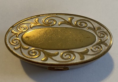 Vintage Max Factor Mirrored Lipstick Compact 1950s Gold Tone Hollywood