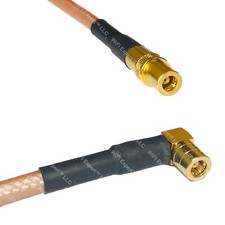 RG400 SMB FEMALE to SMB FEMALE ANGLE Coaxial RF Cable USA-Ship Lot