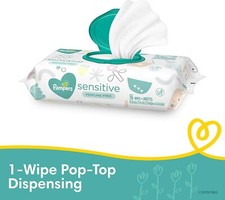 New Baby Wipes, Pampers Sensitive Water Based Baby Diaper Wipes, Hypoallergenic