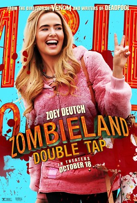 Zombieland Double Tap movie poster (h) - Zoey Deutch - 11'' x 17''