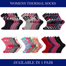 1 Pair Women s Ladies Thermal Heat Insulator Cosy Socks UK 4-7