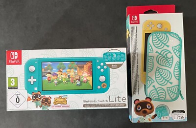 Nintendo Switch Lite: Animal Crossing Edition, Konsole, Top Zustand, türkis, Set