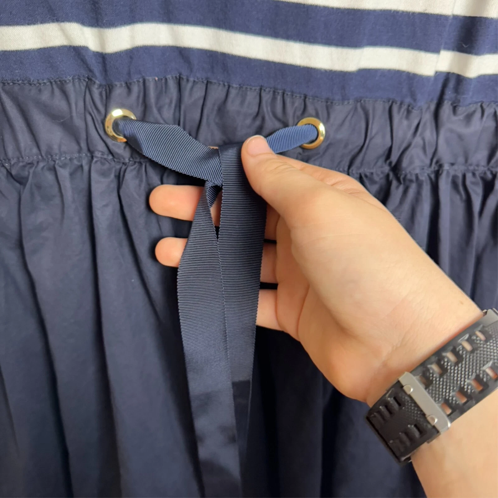 Abito Kate Spade blu bianco righe manica corta taglia media D21