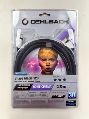Oehlbach! Shape Magic 320 schwarz 3,20m (50463) HDMI/HDMI High Speed Kabel##
