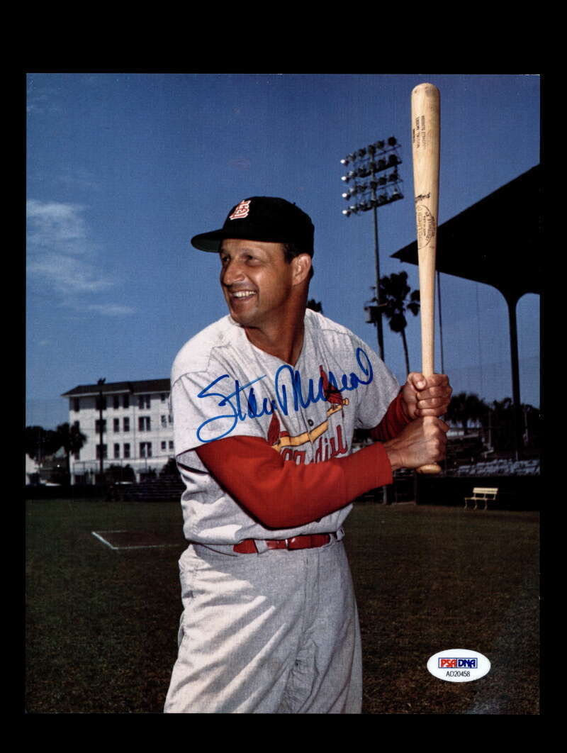 Stan Musial PSA DNA Signed 8x10 Photo Autograph Cardinals