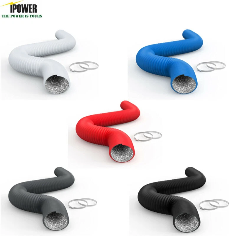 iPower 4 Inch 8 Feet Aluminum Ducting 4 Layer Protection Flexible Vent Hose  | eBay