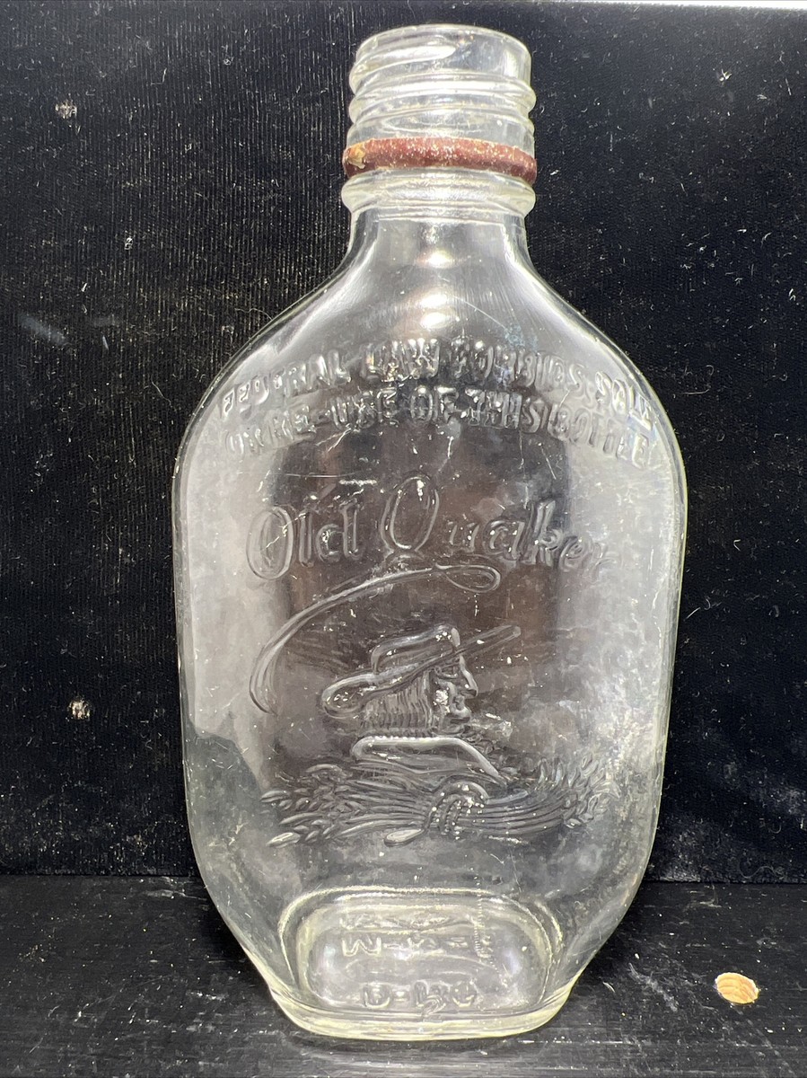 Vintage Old Quaker Whiskey Clear Glass Bottle Free Shipping | eBay