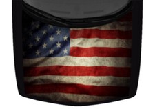 American Flag Distressed Weathered Truck Hood Wrap Vinyl Car Graphic Decal