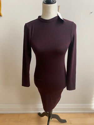 french connection sweater dress Babysoft Balloon Sleeve at Amazon Women's Clothing store Made with rib knit fabric and a keyhole closure French Connection | Dresses |
