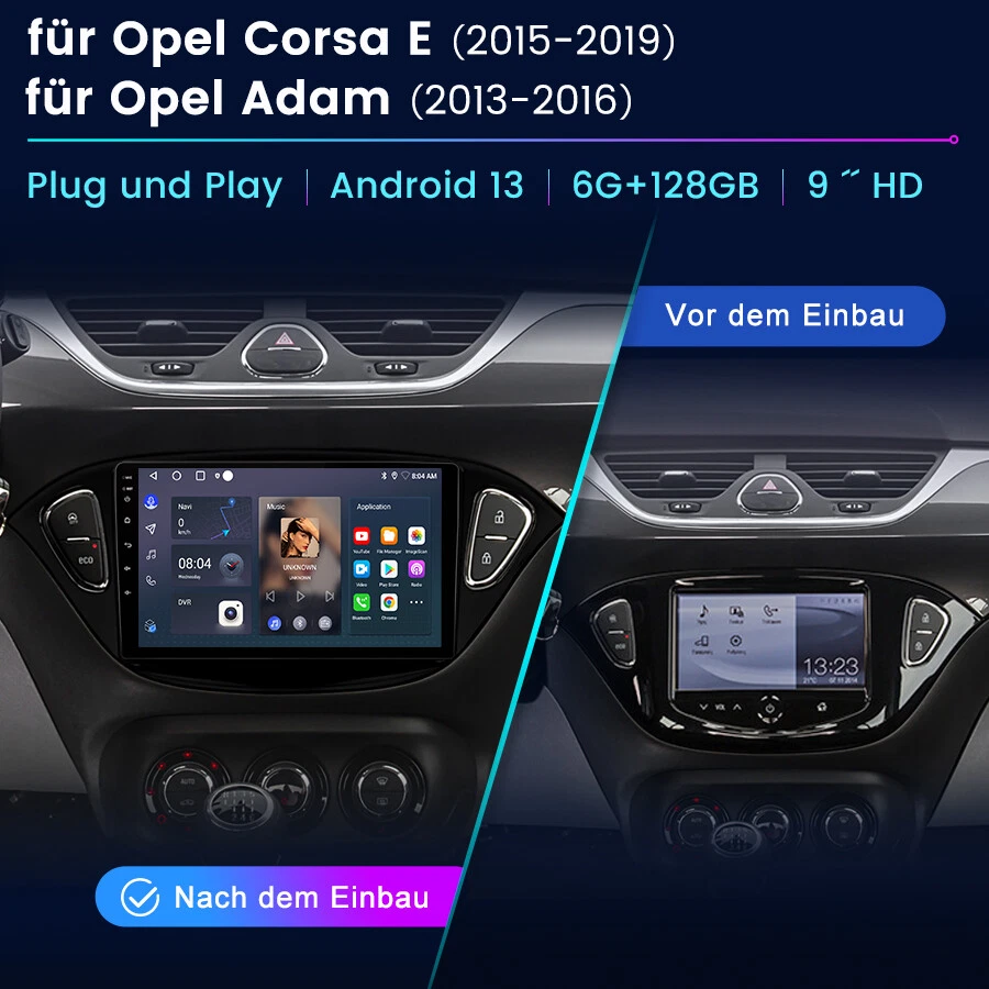 Für Opel Corsa Adam 2013-2019 64G Android 13 Autoradio CarPlay GPS Navi RDS BT - Bild 2 von 4