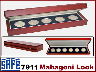 SAFE-7911-Eleganz-Holz-Münzetui-mahagoni-4-8-Münzen-bis-55-mm