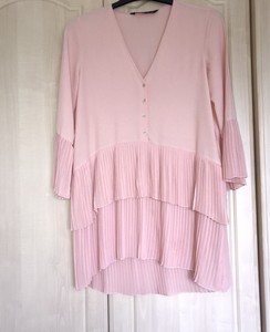 zara ruffled pleated top