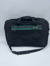 1991 Samsonite Legacy Sport Black/Teal Luggage Messanger Tote 20" X 13" EUC VTG