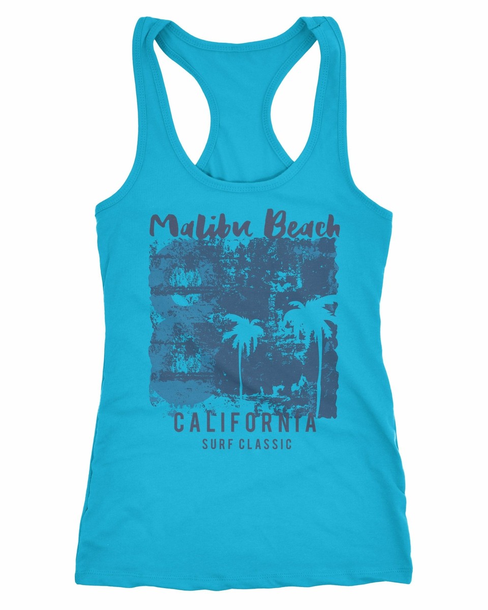 Neverless Damen Tanktop Mit Hawaii Palmen Print – Retro-Sommerlook, Aus Baumwolle, Slim Fit, Racerback, Perfekt Für Lässige Outfits