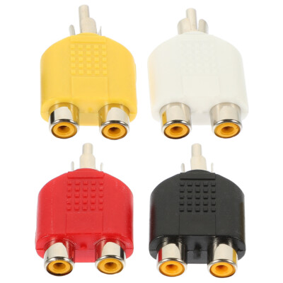 4 Pcs Y-type Separator Adapter Splitter Assorted Audio Adapters