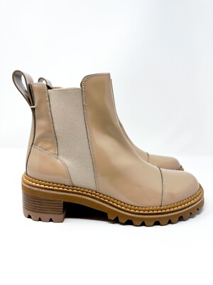 See By Chloe Women's Mozart Chelsea Boots Beige 9.5 US / 39.5 EU   $475