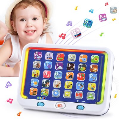 PLAY Spanish & English Learning Tablet for Toddlers 1-3, Kids Bilingual... 