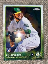 2015 Topps Chrome #120 A’s RJ Alvarez Rookie Card