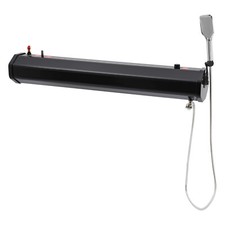 Black Pressurized 8Gallon Camping Shower Water Tank Storage For Off-Road Pick-up