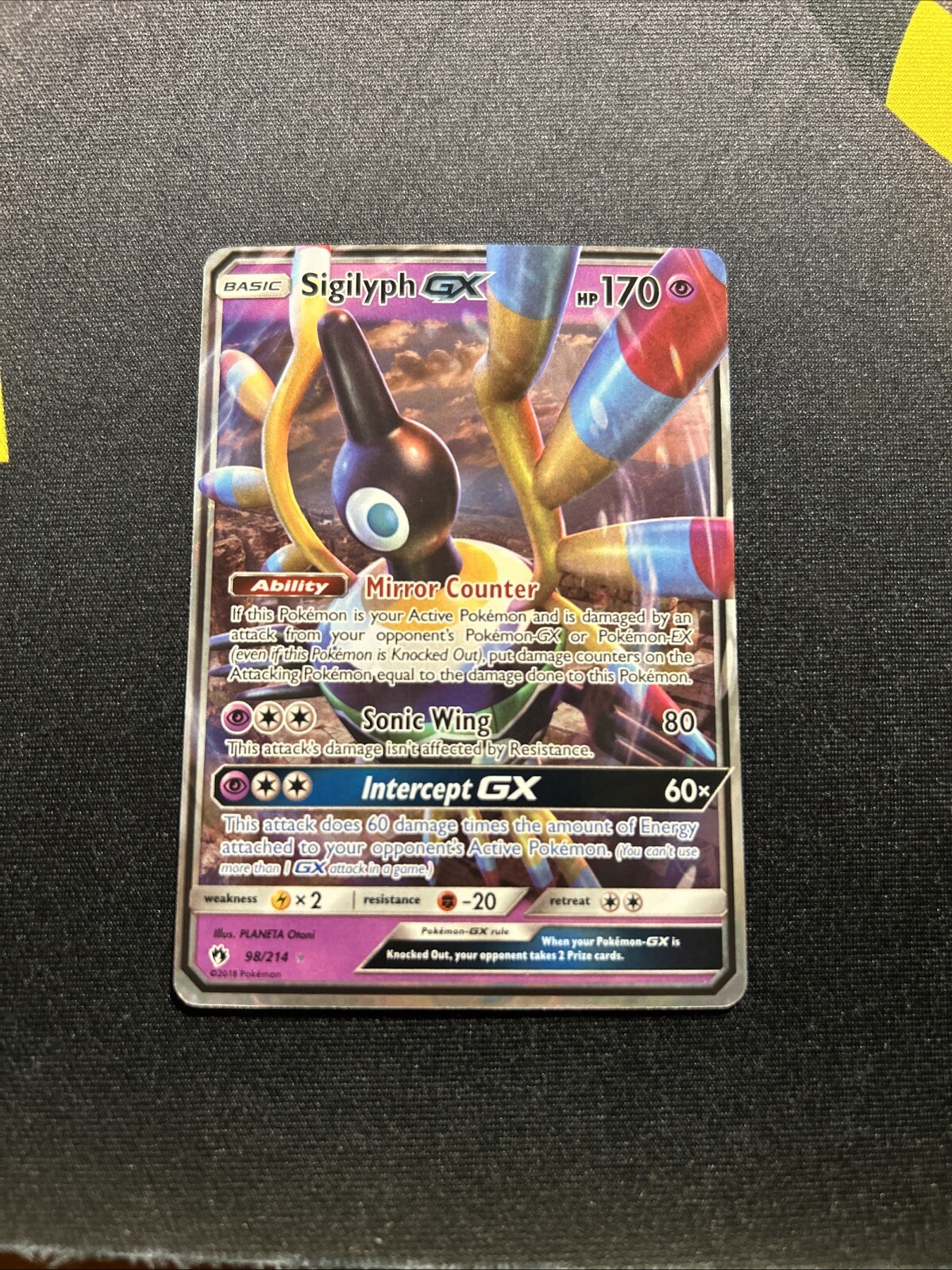 Sigilyph GX 98/214 NM -Ultra Rare Pokémon Card- Lost Thunder (8c)