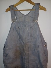 VINTAGE 1950s -1960s ERA SEARS BIB OVERALLS 42X28 HICKORY STRIPE