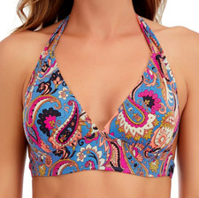 Lucky Brand L123720 Poolside Charm Halter Top Swimsuit Women's Size M