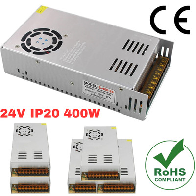 DC 24V 400W geregelt Netzteil Schaltnetzteil LED Trafo Netzadapter Treiber IP20