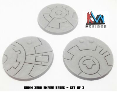 3D Printed - 60mm Sci-Fi Xeno Empire Bases - Set of (3)