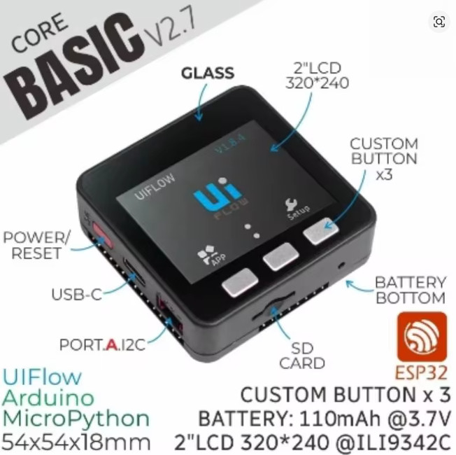 M5Stack ESP32 V2.7 kit de développement pour prototypage IoT