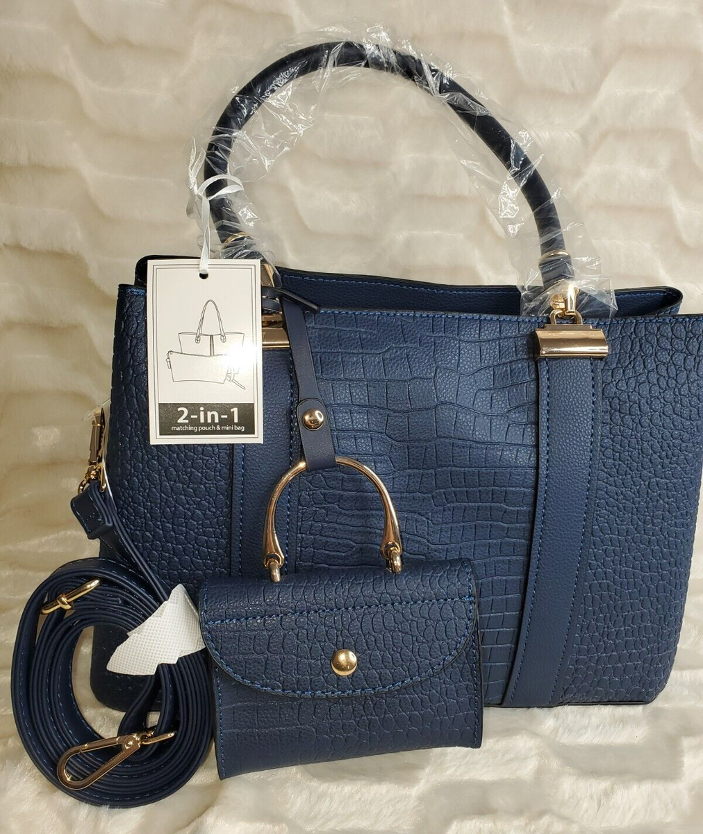 LA TERRE fashion Satchel Crossbody handbag IN BLUE