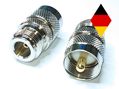 DE - Adapter PL 259 UHF Stecker auf N-Buchse CB Amateurfunk BOS BiFu