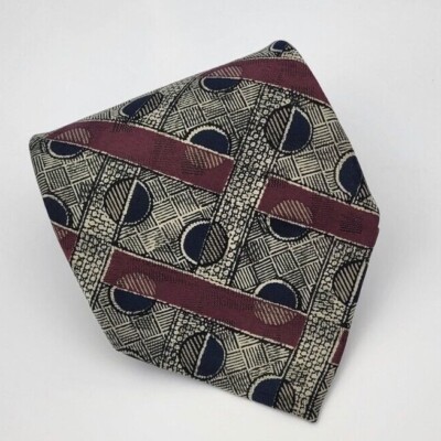 Robert Talbott Best of Class Silk Tie Gray Purple Blue Geometric Men 58 x 4