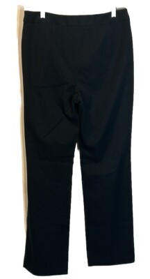 Liz Claiborne Size 4 Women s Black Pants Flat Front Dress Up Pants Zipper Up