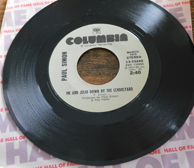 PAUL SIMON HE AND JULIO DOWN BY THE SCHOOLYARD /MOTHER AND CH  45 RPM RECORD 070