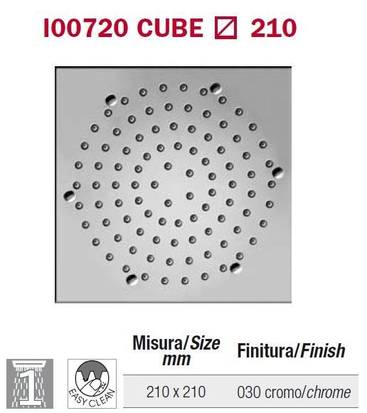 DOCCIA BOSSINI I00720 SOFFIONE CUBE 210x210 mm