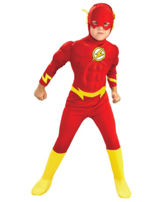 Flash Costume for Boys - Popular Superhero - Kids Halloween  Dress And Mask