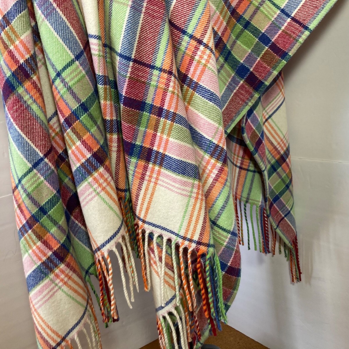 Lauren Ralph Lauren Wool Blend Poncho Plaid Multi Women's