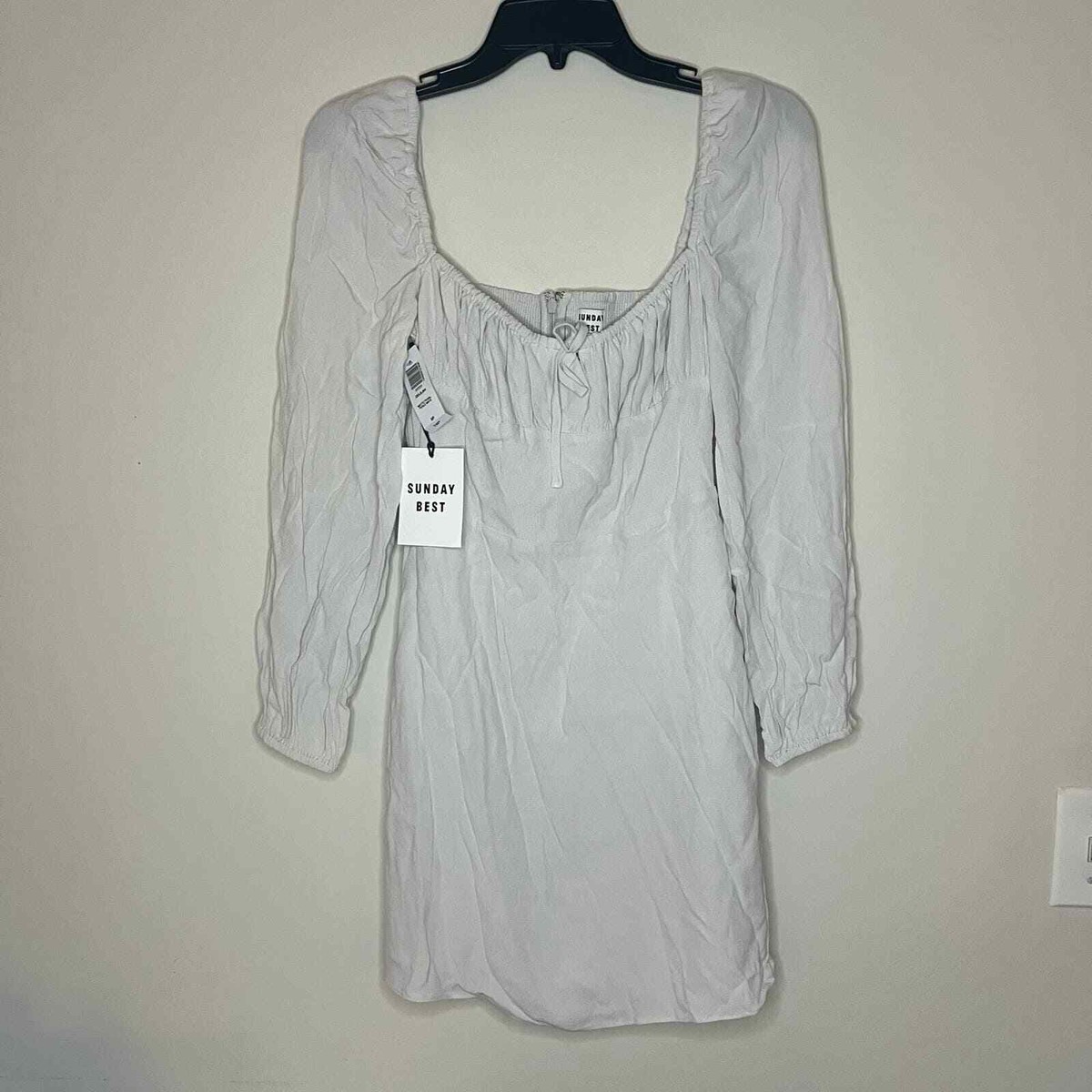 NWT Aritzia Sunday Best Delilah Longsleeve White Dress