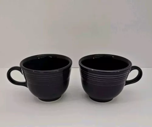 Estate Vintage Retired Plum  Fiesta  Lot Of 2 Plum Purple Tea Cups 