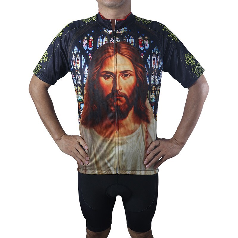 Cycling Jersey Outdoor Breath Clothes Bike Shirt Road Ride Church