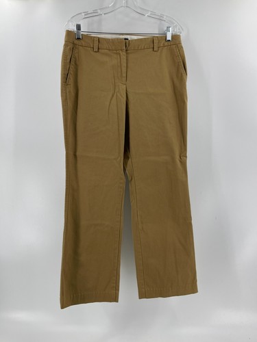 Lands' End Women's Flat Front Mid Rise Trouser Leg Khaki Pants Size 6P Fit  2 | eBay