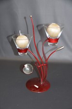 Kerzenhalter von  Formano - Metall - Glas - 33 cm hoch - inkl. Kerzen