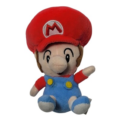 Nintendo Baby Mario San-ei Red And Blue Plush 5.5'' Stuffed Animal Red & Blue Toy